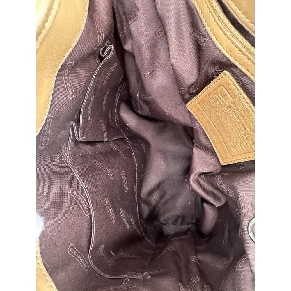 DAMAGED / WORN Coach 5187 Tan Leather Gallery Tote Vintage